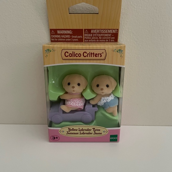 Calico Critters Yellow Labrador Twins, NEW, Collectible - Picture 3 of 4